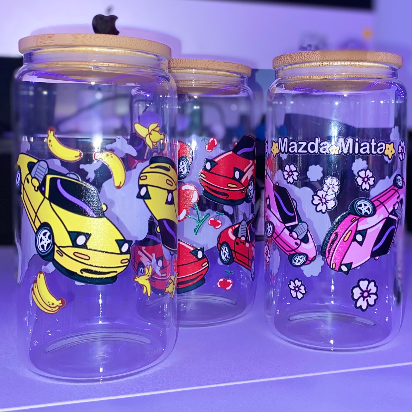 Pink Sakura Miata X Roadstar Roadsters 16 oz Cup