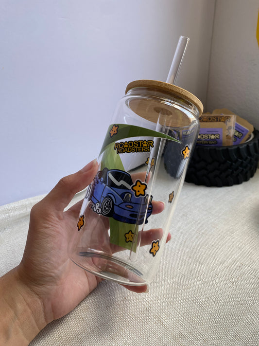LUCKY MIATA x ROADSTAR ROADSTERS(16oz Glass Cup)