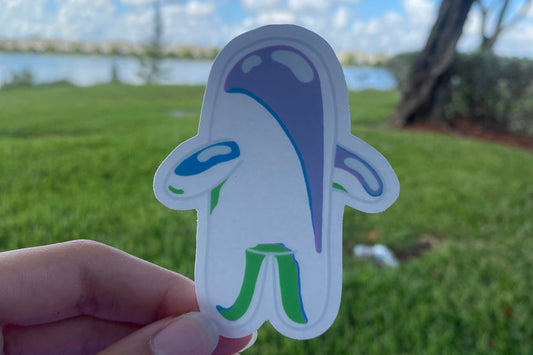 Bubble Buddy Sticker/Calcomanía – Transparent & Solid Black | ROADSTAR ROADSTERS