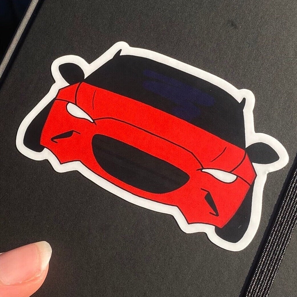 Red Horned Miata JDM Sticker | ROADSTAR ROADSTERS