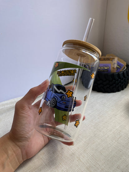 LUCKY MIATA x ROADSTAR ROADSTERS(16oz Glass Cup)