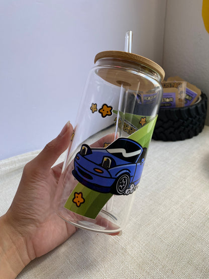 LUCKY MIATA x ROADSTAR ROADSTERS(16oz Glass Cup)