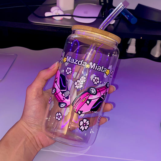 Pink Sakura Miata X Roadstar Roadsters 16 oz Cup