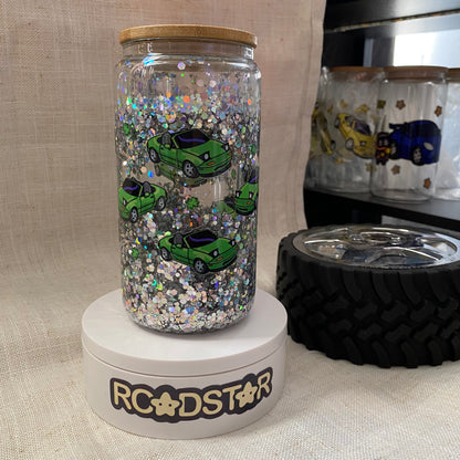 Green Miata Snow Globe Tumbler – Roadstar Glitter Cup