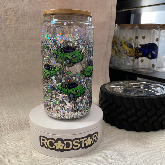 Green Miata Snow Globe Tumbler – Roadstar Glitter Cup
