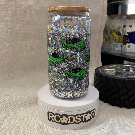 Green Miata Snow Globe Tumbler – Roadstar Glitter Cup