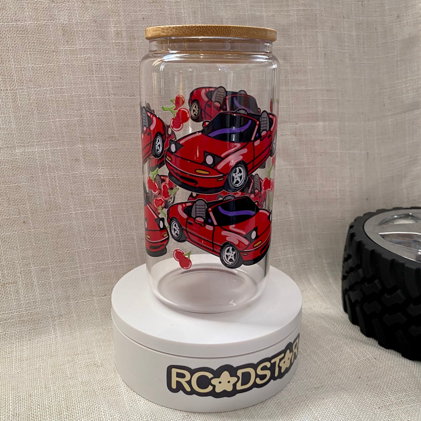 Cherry Miata Glass Cup v2 – Limited Restock