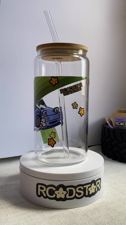 LUCKY MIATA x ROADSTAR ROADSTERS(16oz Glass Cup)